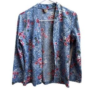 Vintage Women's Koko Knits 80s Floral Cardigan Size M Feminine Dainty Coquette